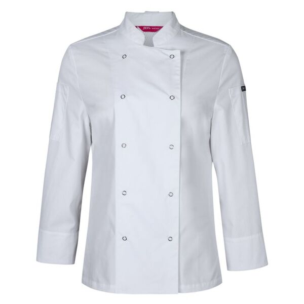 Womens Long Sleeve Snap Button Chef Jacket  Thumbnail