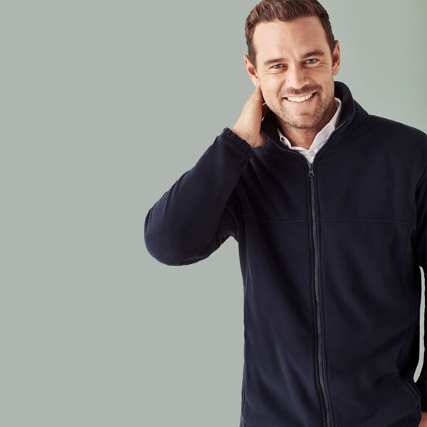 Mens Plain Micro Fleece Jacket  Thumbnail