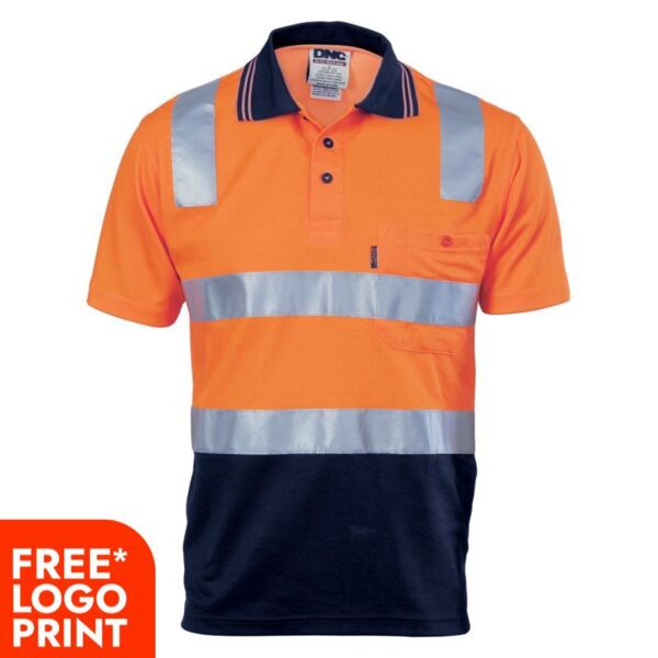 Cotton Back Two Tone Polo Shirt with CSR Tape Thumbnail