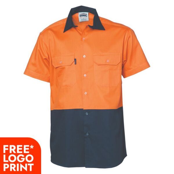 Two Tone Cotton Drill Shirt Thumbnail